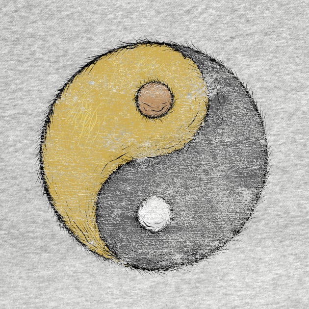 Fuzzy Yin Yang - Distressed by PruneyToons